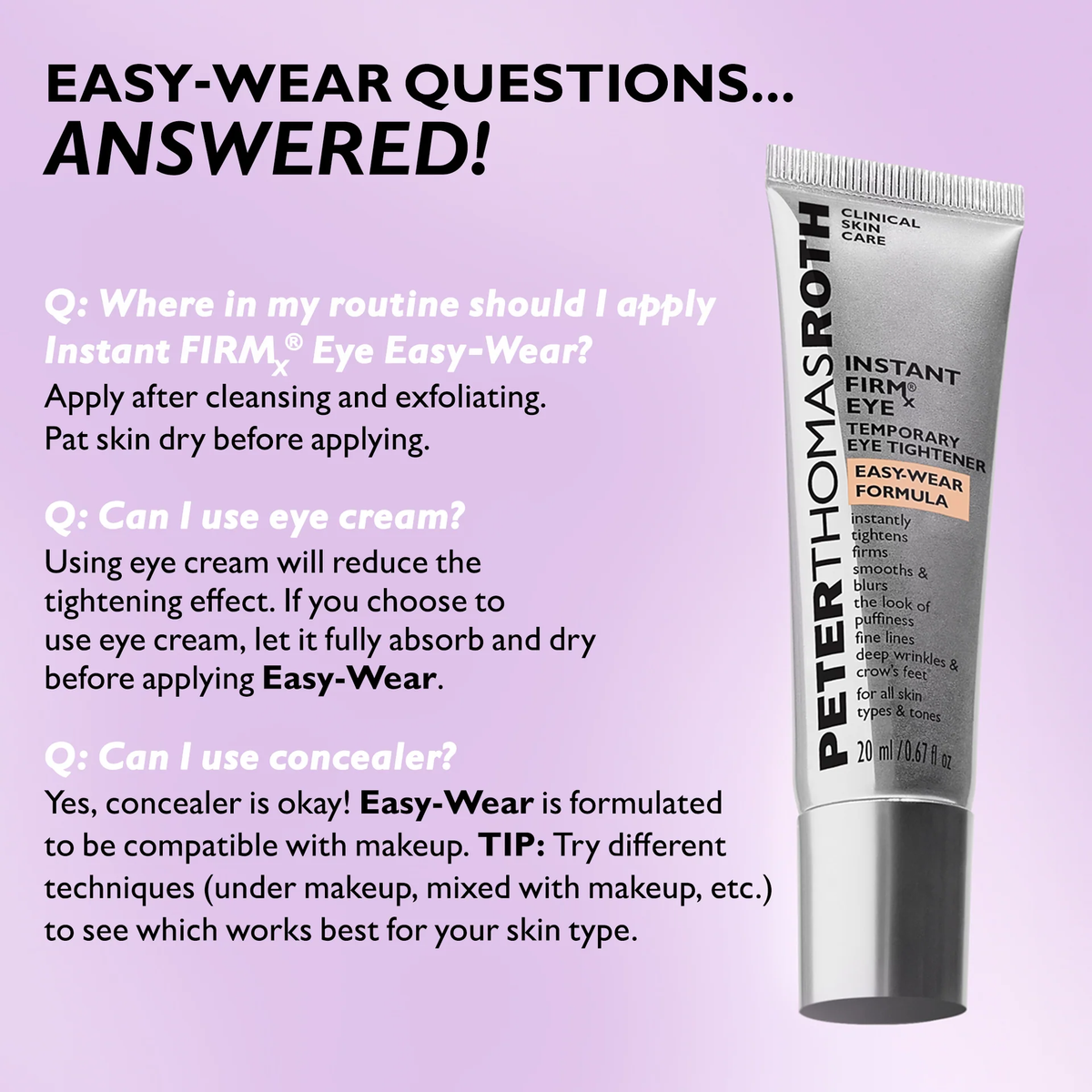 INSTANT FIRMX EYE VISIBLE EYE SMOOTHING EASY- WEAR FORMULA