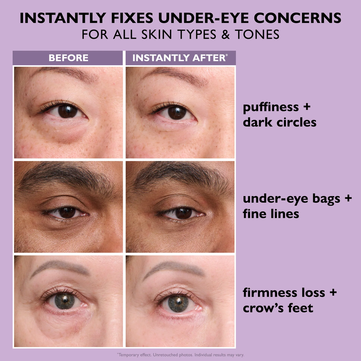 INSTANT FIRMX EYE VISIBLE EYE SMOOTHING EASY- WEAR FORMULA